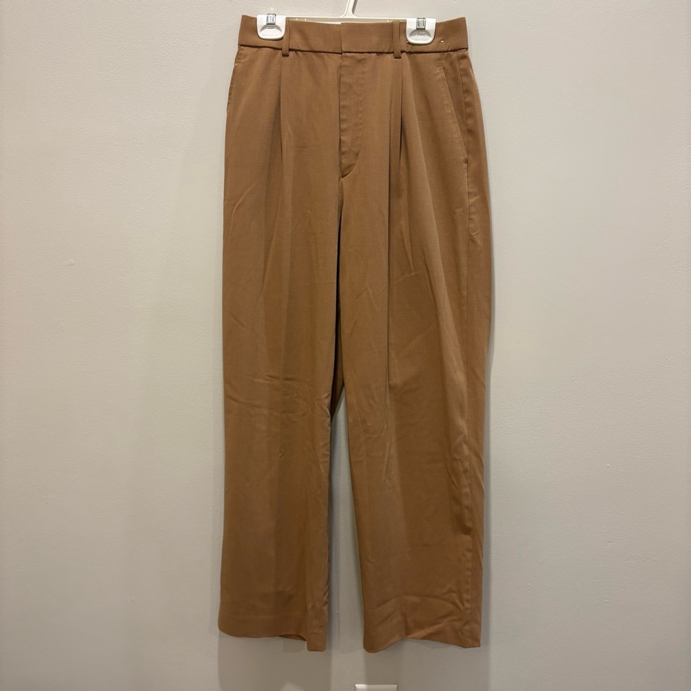 Women’s Brown Pleated Dress Pants